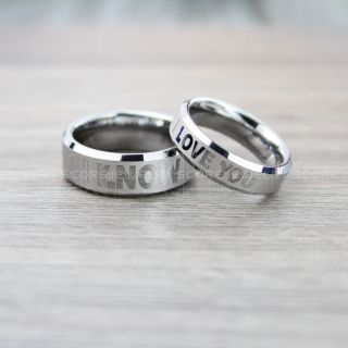 Star Wars Rings, Star Wars Jewelry, I Love You I Know Rings, 2 Piece Couple Set Star Wars Rings, Star Wars Wedding Bands, Matching I Love You I Know Rings, Silver Wedding Rings, Silver Tungsten Bands, Star Wars Wedding Bands
