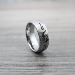 Catfish Ring, Fishing Ring, Fish Hook Ring, Catfish Jewelry, Catfish Fishing Ring, Silver Ring, Silver Tungsten Ring, Silver Wedding Band, Hunting Ring, Fish Hooks Wedding Band