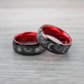 Sun and Moon rings, 2 Piece Couple Set Tribal Sun and Moon Rings, Sun and Moon Wedding Bands, Tribal Sun and Moon Rings, Black Rings, Black Tungsten Bands, Sun and Moon Wedding Bands
