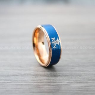 Nurse Ring, Registered Nurse Ring, RN Nurse Wedding Band, Career Ring, RN Nurse Jewelry, Nurse 14K Rose Gold Tungsten Ring, Rose Gold Wedding Band, Rose Gold Tungsten Wedding Band