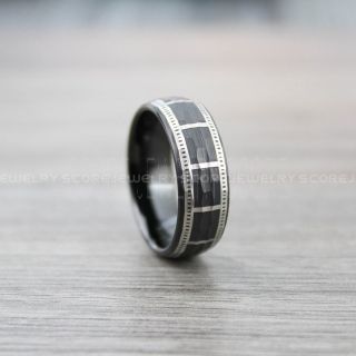 Filmstrip Ring, Hammered Ring, Photography Ring, Camera Ring, Lens Ring, Camera Lens Ring, Black Ring, Black Tungsten Wedding Band, Black Wedding Band