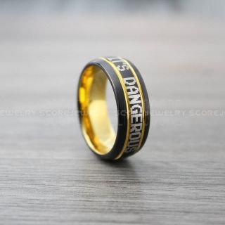 Zelda Ring, Gamer Ring, Gamer Wedding Ring, Legend of Zelda Ring, Zelda Wedding Ring, Zelda Wedding Band, Black Tungsten Ring, Black Wedding Band