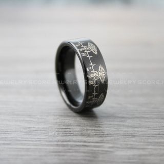 Licensed Practical Nurse Ring, Nurse Ring, LPN Nurse Wedding Band, Career Ring, LPN Nurse Jewelry, Black Nurse Tungsten Ring, Black Wedding Band, Black Tungsten Wedding Band