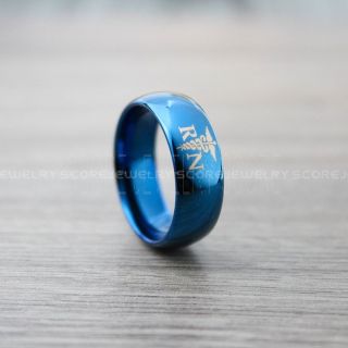 Registered Nurse Ring, Nurse Ring, RN Nurse Wedding Band, Career Ring, RN Nurse Jewelry, Blue Nurse Tungsten Ring, Blue Wedding Band, Blue Tungsten Wedding Band
