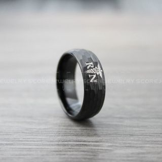 Nurse Ring, Registered Nurse Ring, RN Nurse Wedding Band, Career Ring, RN Nurse Jewelry, Nurse Black Tungsten Ring, Black Wedding Band, Black Tungsten Wedding Band