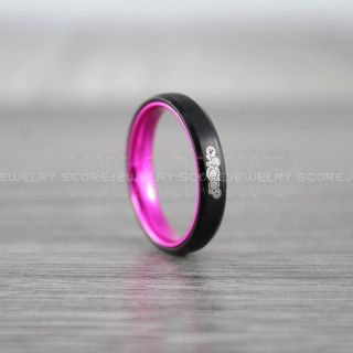 Doctor Who Ring, Gallifreyan Ring Doctor Who Jewelry, Doctor Who Wedding Band, Doctor Who Wedding Ring, 4mm Black Tungsten Ring