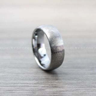 Norse Runes Ring, Norse Ring, Viking Ring, Elder Futhark Ring, Silver Norse Runes Ring, Silver Tungsten Ring, Silver  Wedding Ring, Tungsten Wedding Band