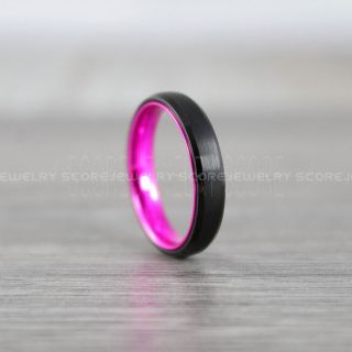 Black Tungsten Ring, 4mm Classic Black Tungsten Wedding Band, Black Wedding Band, Black Wedding Ring, Black Tungsten Wedding Ring