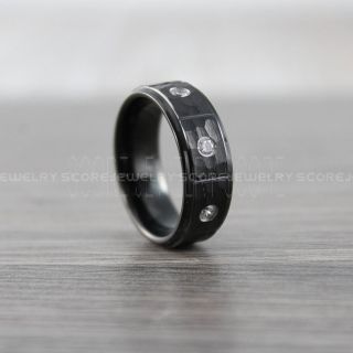 Hammered Ring, Hammered Tungsten Ring, Black Tungsten Band with Three AAAAA CZ Stones Hammered Finish, Black Tungsten Wedding Band Hammered Ring, Black Wedding Band, Black Hammered Tungsten Band, Black Wedding Ring, Black Tungsten Wedding Ring