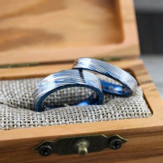 Damascus Steel Rings, Damascus Steel, Couple Rings, Couple Wedding Ring, Couple Wedding Bands