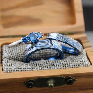 Damascus Steel Rings, Damascus Steel, Couple Rings, Couple Wedding Ring, Couple Wedding Bands