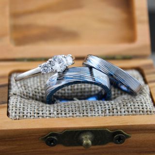 Damascus Steel Rings, Damascus Steel, Couple Rings, Couple Wedding Ring, Couple Wedding Bands