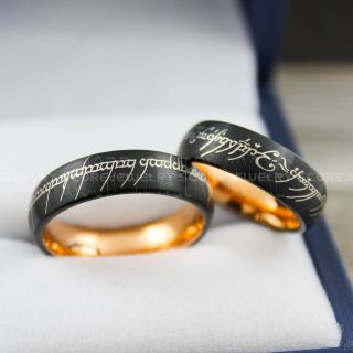 Elvish Ring, Elvish Wedding Ring, Elvish Jewelry, Elvish Wedding, Black Wedding Band, Black Wedding Ring