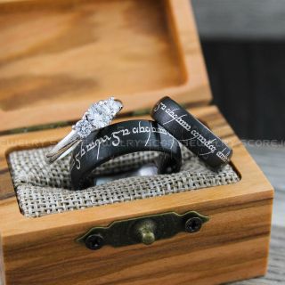 Elvish Ring, Elvish Wedding Ring, Elvish Jewelry, Elvish Wedding, Black Wedding Band, Black Wedding Ring