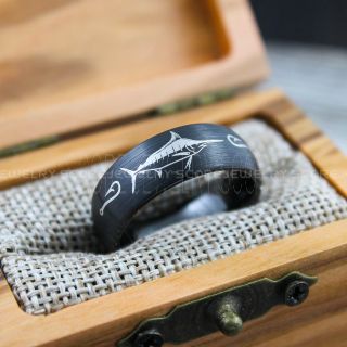 Sailfish Ring, Sailfish Wedding Ring, Sailfish Fishing Ring, Fish Hook Ring, Fishing Jewelry, Sailfish Fishing Ring, Fisherman Ring, Fisherman Jewelry
