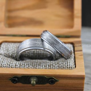 Barbed Wire Rings, Couple Rings, Barbed Wire Wedding Bands, Silver Wedding Rings, Couple Wedding Bands