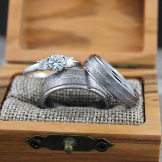 Barbed Wire Rings, Couple Rings, Barbed Wire Wedding Bands, Silver Wedding Rings, Couple Wedding Bands