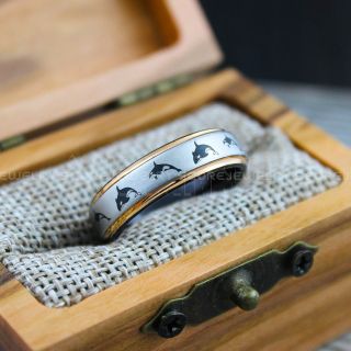 Orca Ring, Killer Whale Ring, Orca Jewelry, Whale Jewelry, Ocean Ring, Ocean Wedding Band, Orca Wedding Band