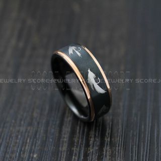 Fly Fishing Ring, Fly Fishing Lure Ring, Lure Ring, Fishing Jewelry,Fly Fishing Jewelry, Fishing Ring, Fish Hook Ring, Black Tungsten Ring, Black Wedding Band, Hunting Ring, Fish Hooks Wedding Band
