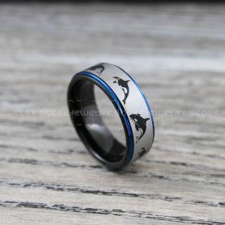 Orca Ring, Killer Whale Ring, Orca Jewelry, Whale Jewelry, Ocean Ring, Ocean Wedding Band, Orca Wedding Band