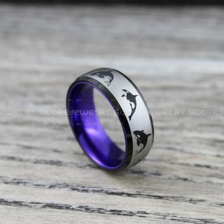 Orca Ring, Killer Whale Ring, Orca Jewelry, Whale Jewelry, Ocean Ring, Ocean Wedding Band, Orca Wedding Band