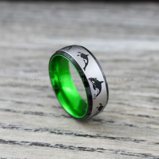 Orca Ring, Killer Whale Ring, Orca Jewelry, Whale Jewelry, Ocean Ring, Ocean Wedding Band, Orca Wedding Band