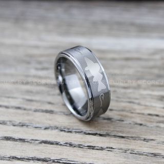 Walleye Ring, Fishing Ring, Fishing Wedding Ring, Fishing Scene Ring, Fish Hook Ring, Fishing Jewelry, Walleye Fishing Ring, Fisherman Ring, Fisherman Jewelry