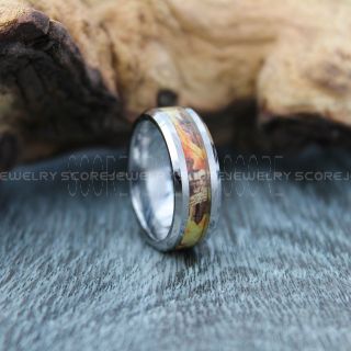 Camouflage Ring, Camo Ring, Camo Wedding Ring, Silver Tungsten Wedding Band, Silver Camo Ring, Hunting Ring