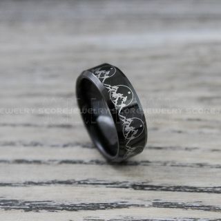Howling Wolves Ring, Wolf Jewelry, Wolf Wedding Ring, Hunting Wedding Ring, Wolves Jewelry