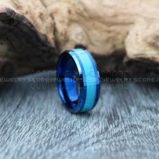 Turquoise Ring, Turquoise Wedding Band, Blue Tungsten Band Turquoise Inlay, Turquoise Tungsten Wedding Ring, Blue Tungsten Wedding Band, Blue Wedding Ring