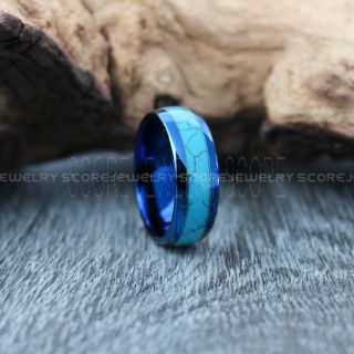Turquoise Ring, Turquoise Wedding Band, Blue Tungsten Band Turquoise Inlay, Turquoise Tungsten Wedding Ring, Blue Tungsten Wedding Band, Blue Wedding Ring