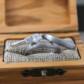 Silver Rings, Silver Tungsten Bands, Couple Rings, Couple Wedding Bands, Couple Jewelry, Matching Wedding Rings