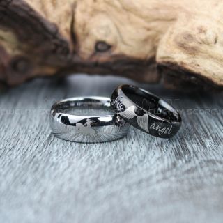2 Piece Couple Set Cowboy and Angel Rings, Cowboys Rings, Angel Ring, Cowboy and Cowgirl Ring, Cowboys Wedding Ring, Western Ring, Western Cowboys Ring