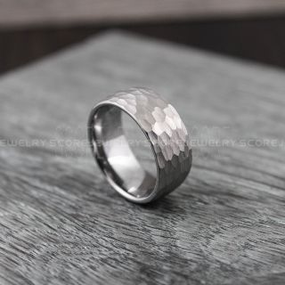 Hammered Ring, 10mm Silver Hammered Ring, Silver Wedding Ring, 10mm Silver Wedding Band