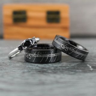 Couple Rings, Elvish Rings, Elvish Wedding Rings, Elvish Wedding, Black Wedding Bands, Black Wedding Rings