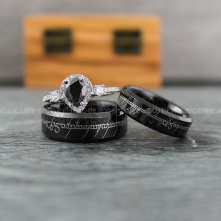 Couple Rings, Elvish Rings, Elvish Wedding Rings, Elvish Wedding, Black Wedding Bands, Black Wedding Rings