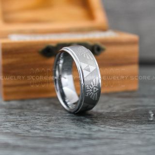 Zelda Ring, Gamer Ring, Gamer Wedding Ring, Legend of Zelda Ring, Triforce Ring, Zelda Wedding Ring, Zelda Wedding Band, Zelda Triforce Ring