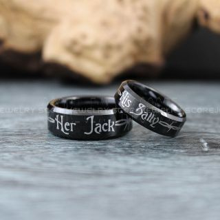 Jack and Sally Rings, Simply Meant To Be Rings, Couple Rings, Matching Rings, Matching Wedding Bands, Black Wedding Bands, Black Wedding Rings, Couple Rings