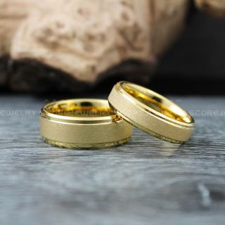Sandblasted Rings, Couple Ring, Gold Wedding Rings, Gold Wedding Bands, Sandblasted Finish Rings
