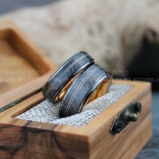 Couple Rings, Elvish Rings, Elvish Wedding Rings, Elvish Wedding, Gunmetal Wedding Bands, Gunmetal Wedding Rings