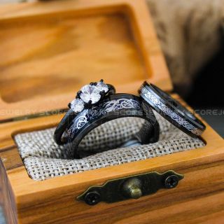 Vikings Rings, Dragon Rings, Dragon Scroll Rings, Vikings Wedding Bands, Black Wedding Bands 