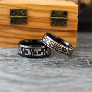 Aurebesh Rings, Aurebesh Wedding Bands, Aurebesh Wedding Rings, Couple Rings, I Love You I Know Rings