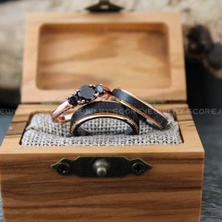 Couple Rings, Black Rings, Black Tungsten Bands, Couple Wedding Bands, Couple Jewelry, Matching Wedding Rings 