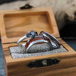 Wood Rings, Wood Wedding Rings, Wood Wedding Bands, Silver Tungsten Rings, Wood Jewelry