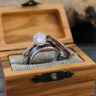 Wood Rings, Wood Wedding Rings, Wood Wedding Bands, Silver Tungsten Rings, Wood Jewelry