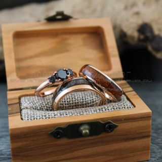 Wood Rings, Wood Wedding Rings, Wood Wedding Bands, Silver Tungsten Rings, Wood Jewelry