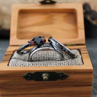 Jack and Sally Rings, Simply Meant To Be Rings, Couple Rings, Matching Rings, Matching Wedding Bands, Black Wedding Bands, Black Wedding Rings, Couple Rings