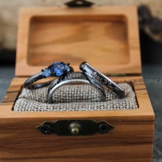 Jack and Sally Rings, Simply Meant To Be Rings, Couple Rings, Matching Rings, Matching Wedding Bands, Black Wedding Bands, Black Wedding Rings, Couple Rings