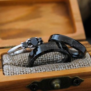 Couple Rings, Matching Wedding Ring, Couple Wedding Rings, Couple Wedding Bands, Black Wedding Rings