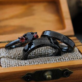 Couple Rings, Matching Wedding Ring, Couple Wedding Rings, Couple Wedding Bands, Black Wedding Rings